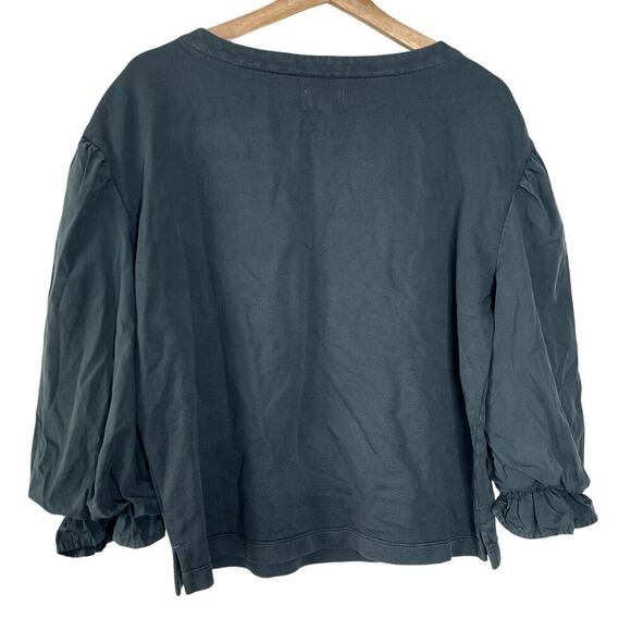 WONDERLY PUFF SLEEVE GREEN‎ TOP SIZE PS - Picture 2 of 8